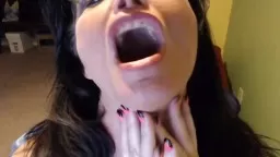 Mature Maya Devine has her mouth wide open waiting for your cum